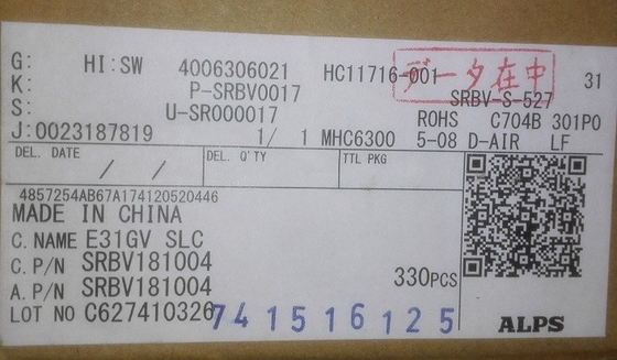 SRBV181004 SMD DIP Switch , ALPS Rotary Switch SP8T 8 Flatted Shaft PC Pins 0.3A 16VDC