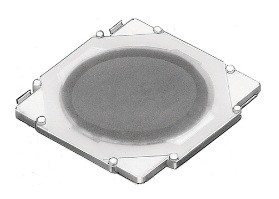 SKRMABE010 ALPS Tactile Switch NO SPST Flush Round Button 0.05A 12VDC 2.55N SMD T/R