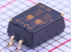 CHS-02B COPAL SMD DIP Switch Slide OFF ON DPST Recessed Slide 0.1A 24VDC