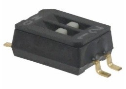 CHS-02B COPAL SMD DIP Switch Slide OFF ON DPST Recessed Slide 0.1A 24VDC